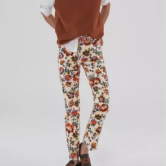Anthropologie Pilcro The Cigarette Slim Floral Print Jeans Sz 25 NWT - Picture 16 of 16